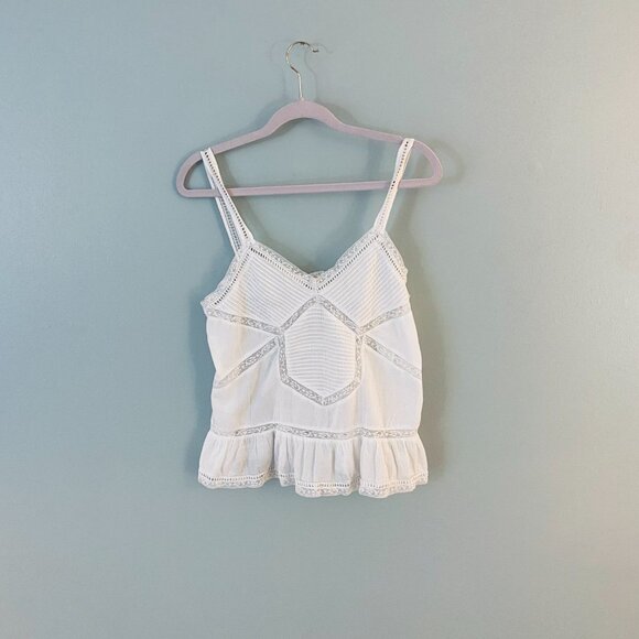Zadig & Voltaire Camil Camisole, White lace summer blouse, Size Medium - Picture 6 of 9